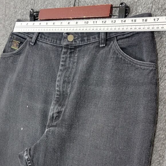 Vintage Wrangler For Women Jeans 18 x 32 Black High Waist Tapered Mom Denim - Picture 3 of 12